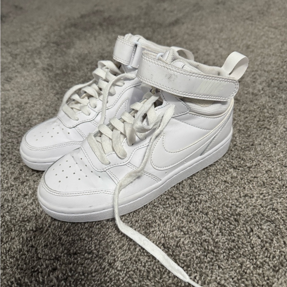 Boys NIKE White High-Top Sneakers